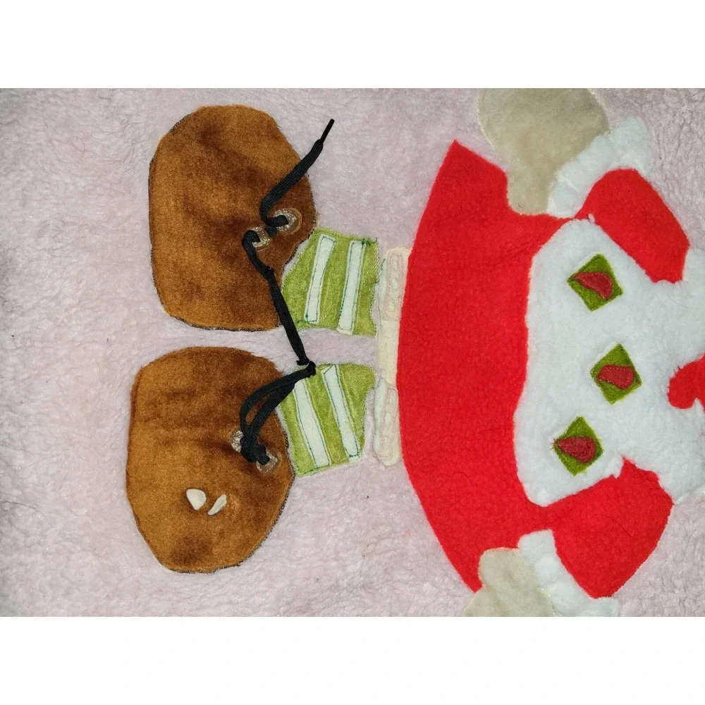 Vintage Strawberry Shortcake Pillow Case Handmade 1980s Shag Cloth‎